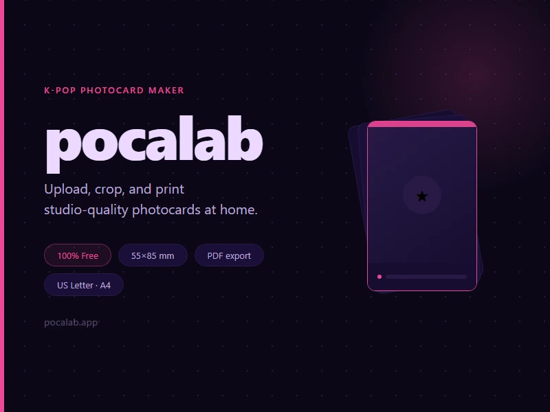 pocalab — K-pop photocard maker